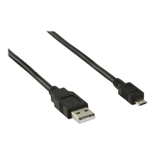 Câble USB Nedis - 1 mètre, Rond, Noir (USB-A vers Micro-USB B)