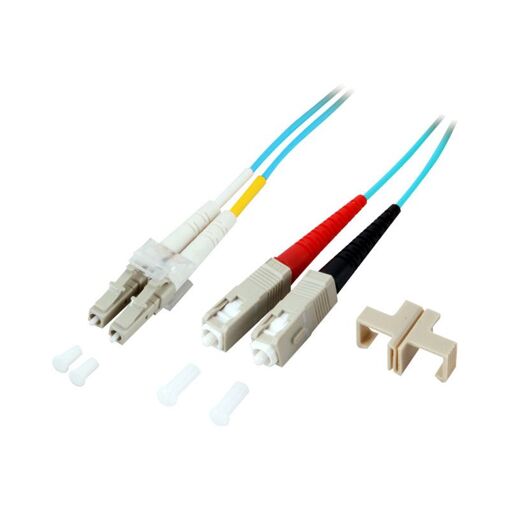 Câble réseau EFB-Elektronik - Multimode LC vers SC - 7,5 m - Fibre optique - 50/125 microns - OM3 - Beige