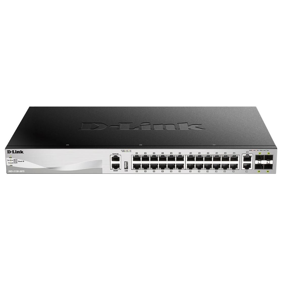 D-Link 3130-30TS Managed Switch - L3 Lite - 24 Ports + 2 x 10G Ethernet + 4 x 10G SFP+