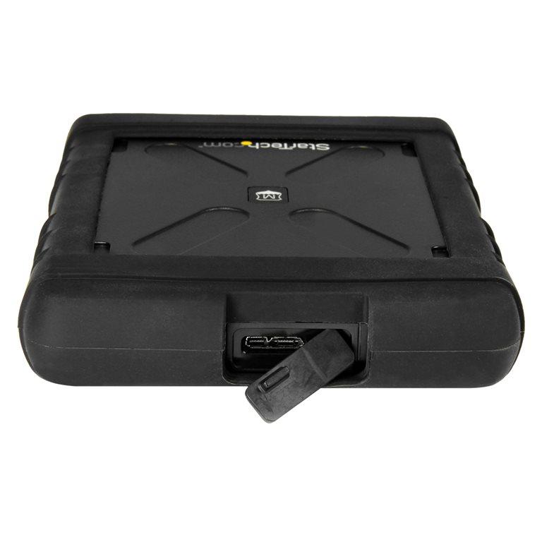 Caja exterior para disco duro StarTech.com resistente a impactos USB 3.0 de 2,5 pulgadas con interfaz SATA 6Gb/s y UASP - Negro