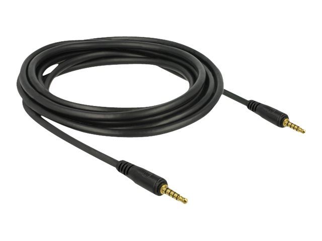 Delock 5-Pole Audio Cable - 3m, Black