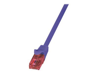 2direct Cat 6 UTP RJ-45 Cord, 25cm, Halogen Free, Purple