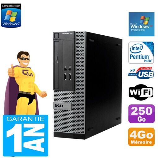 PC Dell Optiplex 390 SFF - Procesador Intel G630, 4GB de RAM, disco duro de 250GB, WiFi, Windows XP Pro