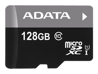 Tarjeta de memoria flash ADATA Premier (incluye adaptador microSDXC a SD) - 128 GB - Clase UHS 1/Clase 10 - microSDXC UHS-I