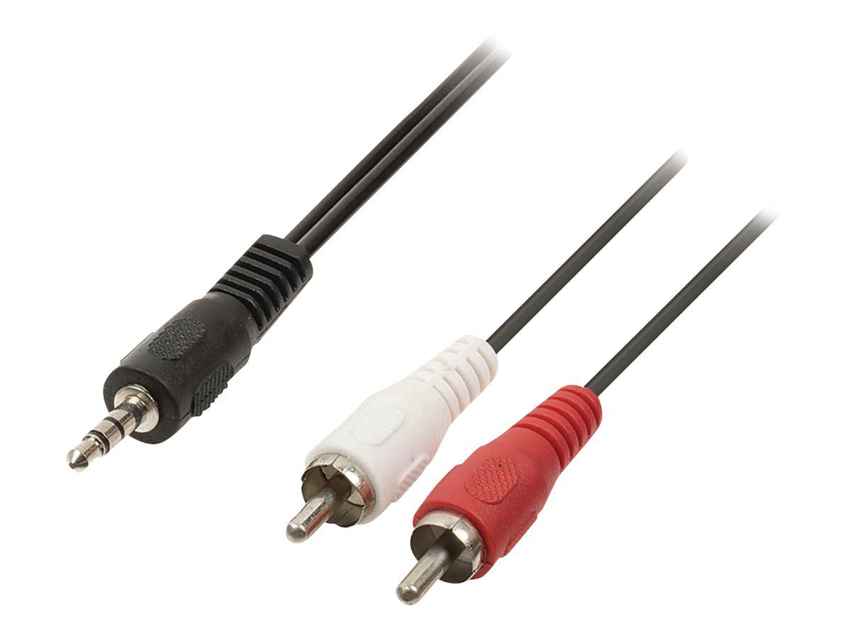 Nedis Audio Cable - 3.5mm Stereo Male to RCA Male - 3m - Black