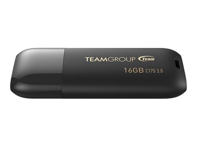 Team Group Color Theme Series C175 USB 3.1 Gen 1 Flash Drive - 16GB - Black