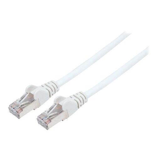 IC Intracom Network Patch Cable, 20m, White, Cat7/Cat6A, Snagless