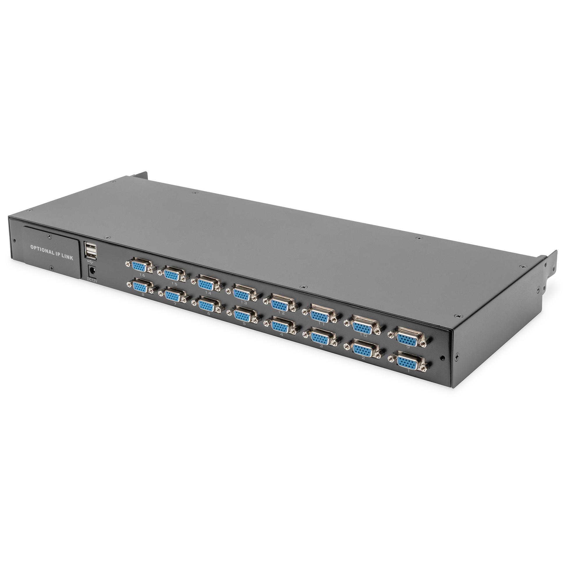 Digitus Modular KVM Switch 16-Port VGA, Upgrade Kit, Cascadable, Optional IP Access