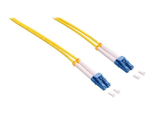 Cable de fibra óptica 2m 2direct, LC (M) a LC (M), Duplex, OS2, Amarillo
