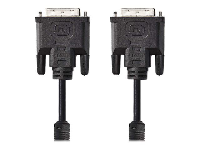 Nedis DVI Cable - 2m, Round, Screw-in, Black
