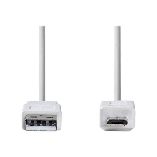 Nedis USB Cable - 1m, Flat, White