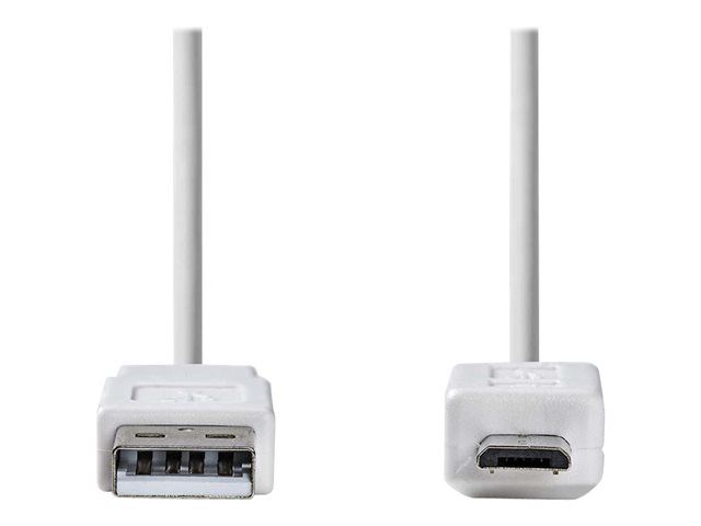 Câble USB Nedis - 1 m, Plat, Blanc