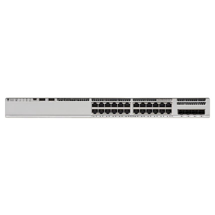 Cisco Catalyst 9200L - Network Switch - C3, 24x10/100/1000 (PoE+), 4x Gigabit SFP Uplink, Rack-mountable, 740W PoE+