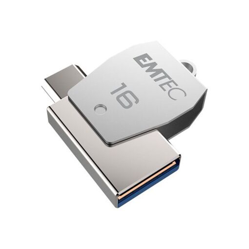Dexxon Mobile & Go T250B - Dual USB Drive - 16GB - USB 2.0 / Micro USB