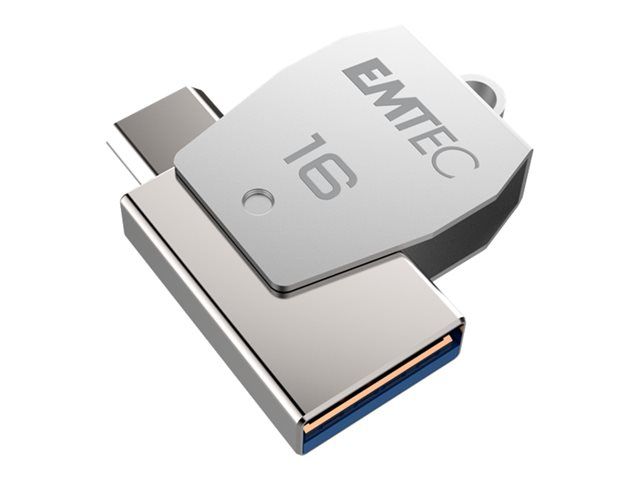 Dexxon Mobile & Go T250B - Dual USB Drive - 16GB - USB 2.0 / Micro USB