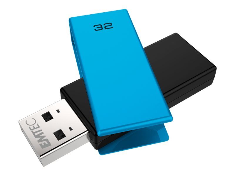 Dexxon EMTEC C350 Brick 2.0 USB Flash Drive - 32GB - USB 2.0 - Blue