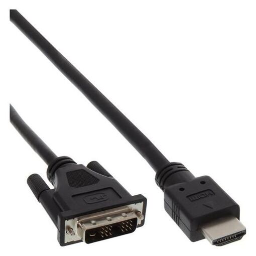 Adaptateur de câble INTO ELECTRONIQUE InLine DVI-D vers HDMI - 50 cm Noir