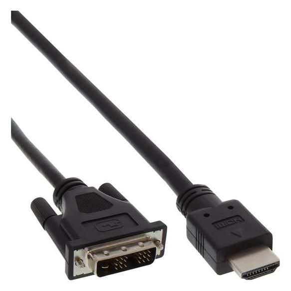 Adaptateur de câble INTO ELECTRONIQUE InLine DVI-D vers HDMI - 50 cm Noir