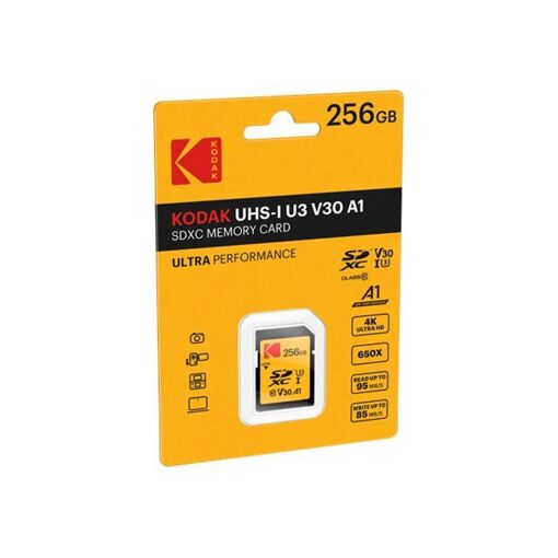 Kodak 256GB A1 UHS-I U3 SDXC Flash Memory Card