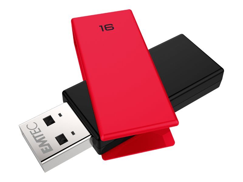 Dexxon EMTEC C350 Brick 2.0 USB Drive - 16GB, USB 2.0 - Red