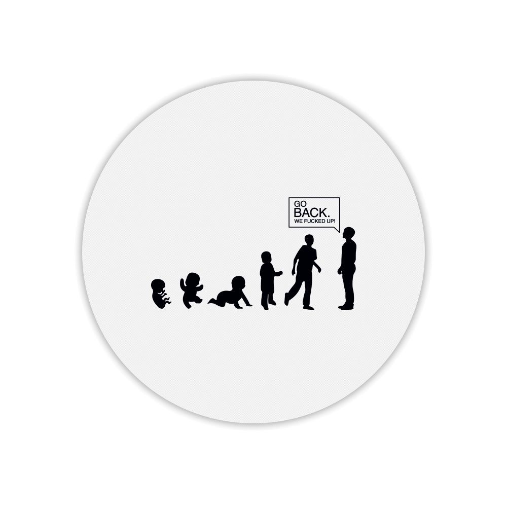 Mygoodprice Baby Evolution Round Mouse Pad