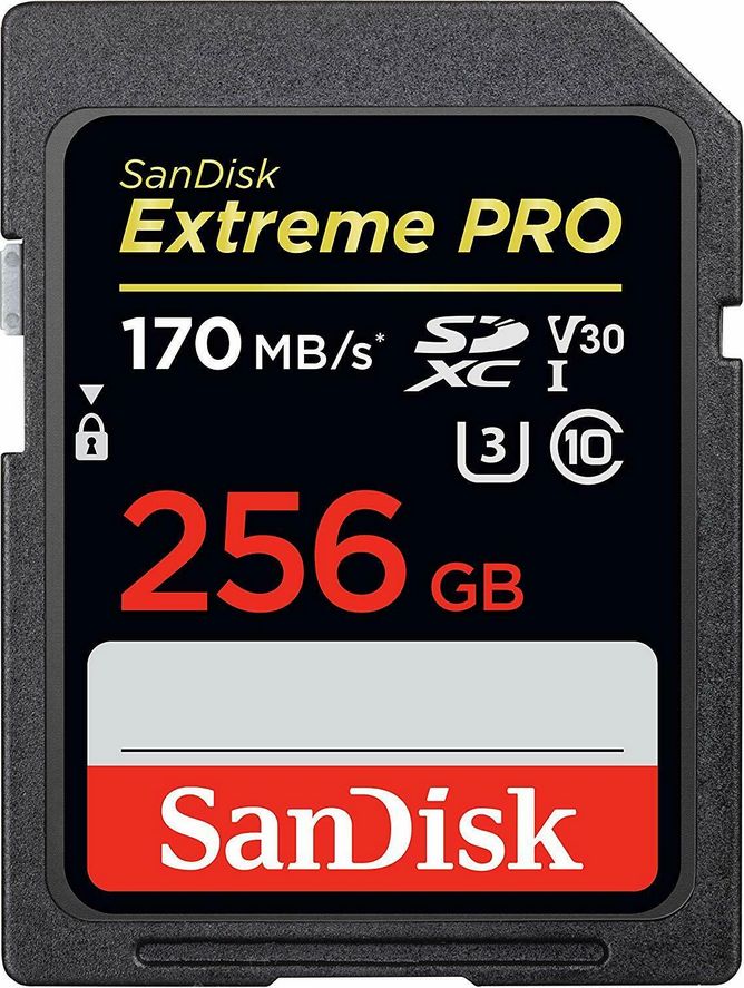 SanDisk Extreme PRO SDXC Memory Card 256GB, up to 170MB/s