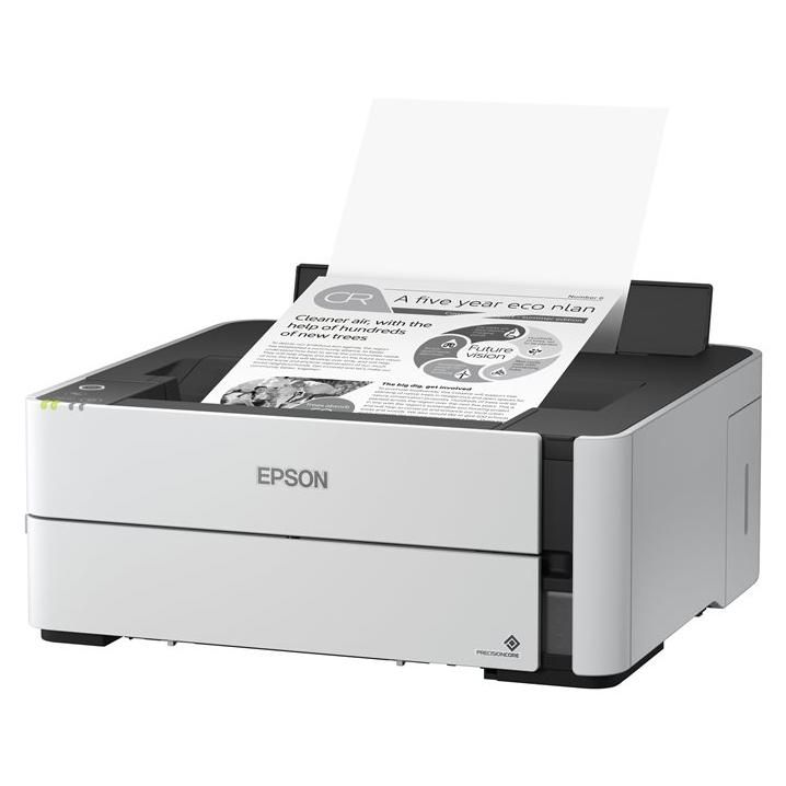 Impresora Epson EcoTank ET-M1180 - Monocromática - Doble cara - Inyección de tinta - Recargable - A4/Legal - 1200 x 2400 ppp - Hasta 20 ppm - Capacidad: 250 hojas - USB 2.0, LAN, Wi-Fi
