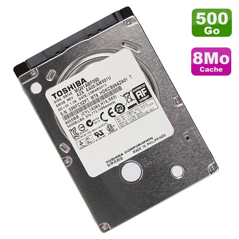 Toshiba 500GB 2.5-inch SATA Hard Drive (MQ01ABF050, 5400 RPM)