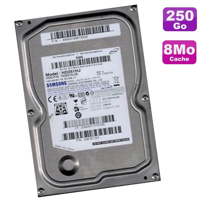 Samsung 250GB SATA 3.5" Hard Drive - HD251HJ/B, 7200RPM, 8MB Cache