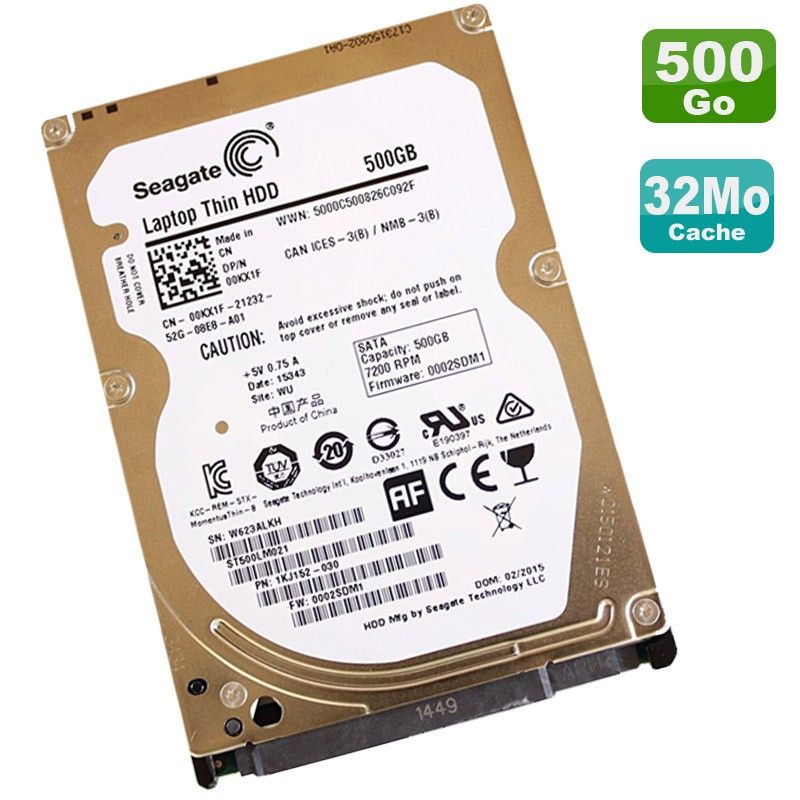 Seagate Laptop Thin SSD 500GB, 2.5-inch, SATA3