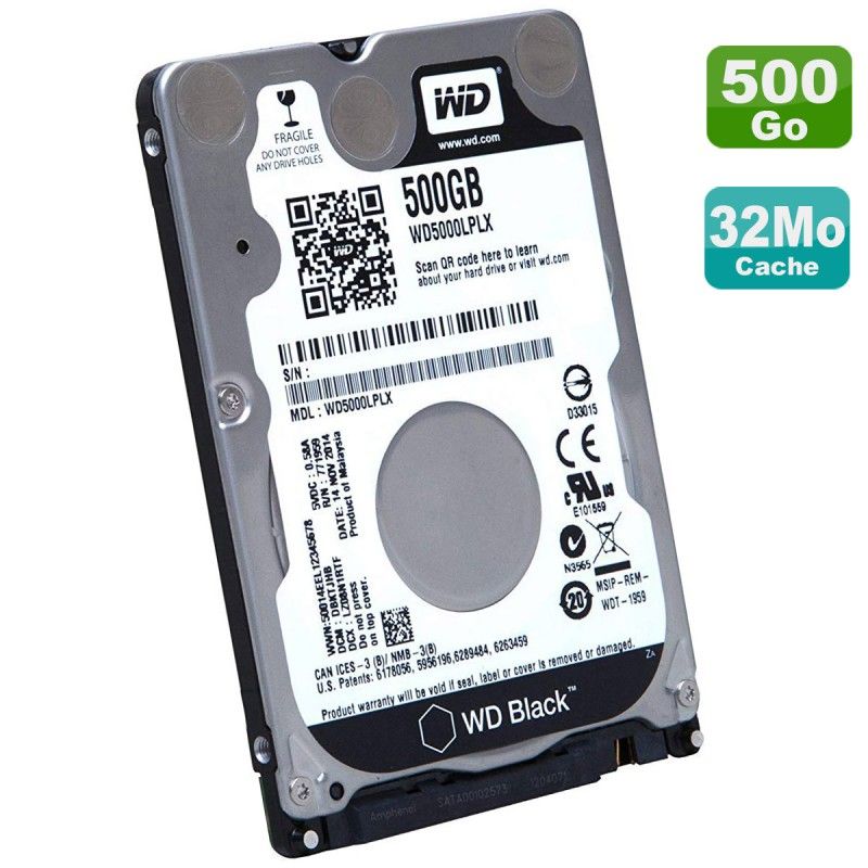 WD Black 500GB SATA III 2.5" Internal Hard Drive - SH20G63100