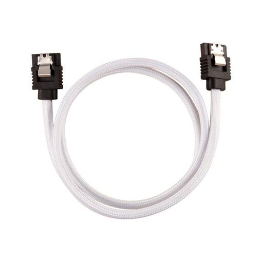Câble SATA Corsair - Serial ATA 150/300/600 - SATA (M) verrouillé à SATA (M) verrouillé - 60 cm - Blanc (paquet de 2)