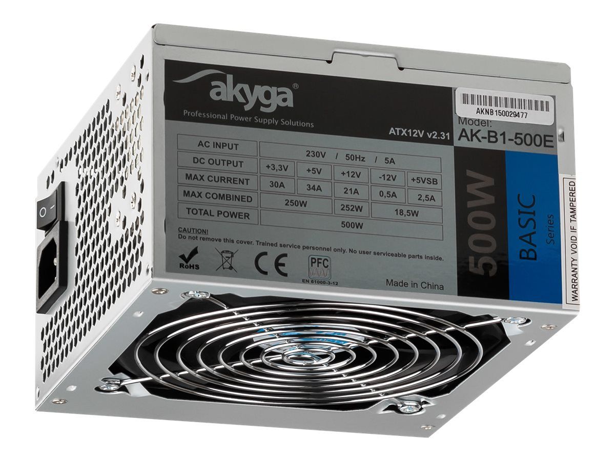 Akyga Basic Series 500W ATX Power Supply