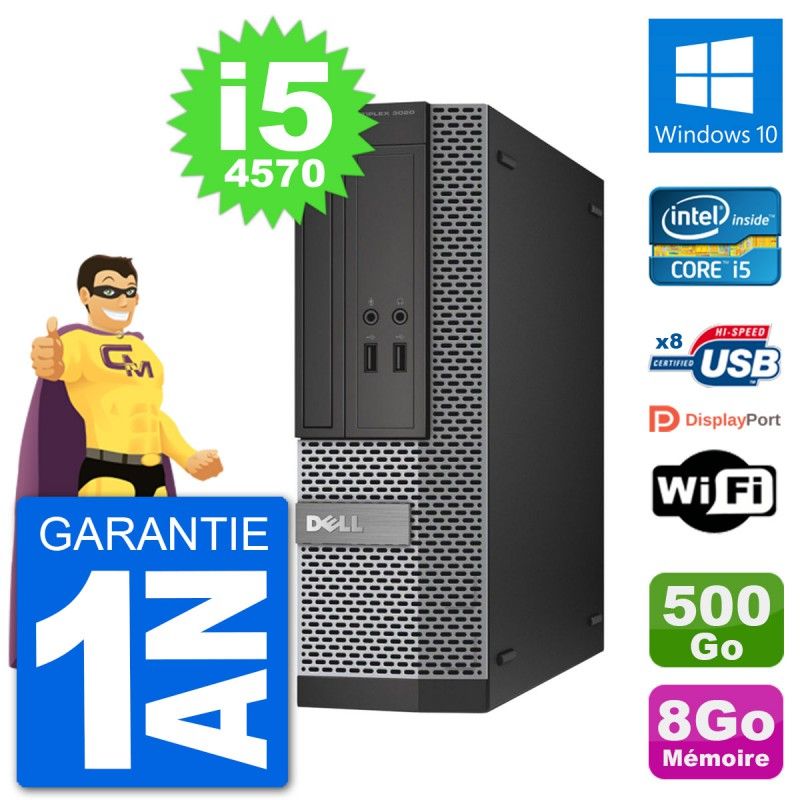 Dell Optiplex 3020 SFF Desktop PC - i5-4570, 8GB RAM, 500GB HDD, Windows 10, WiFi