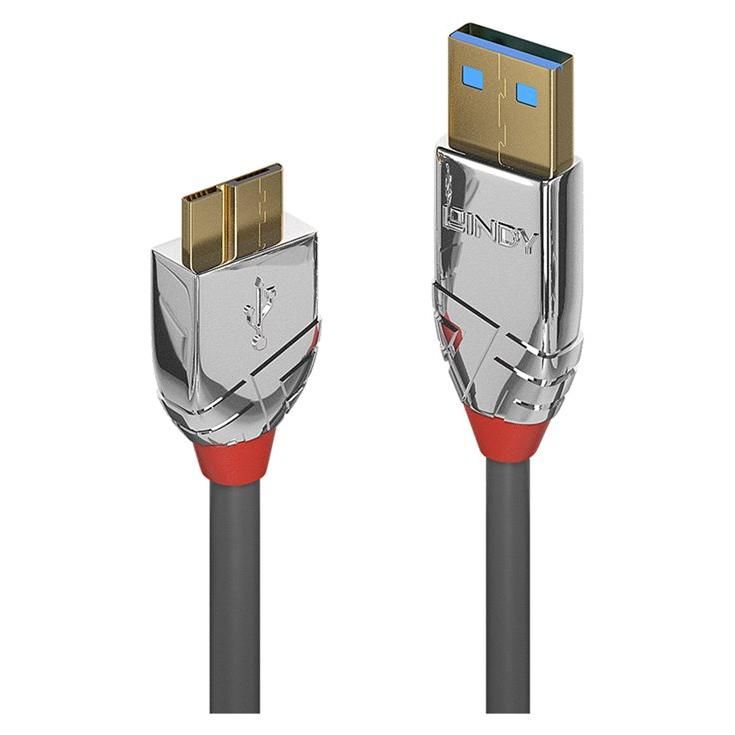 Lindy USB Cable - Type A to Micro-B - 50cm - Round - Grey