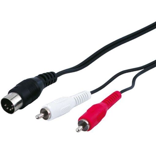 Câble ADNAuto 5 broches DIN vers double RCA - 1,5 m