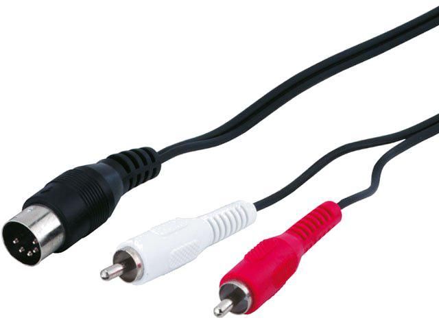 ADNAuto 5-Pin DIN to Double RCA Cable - 1.5m