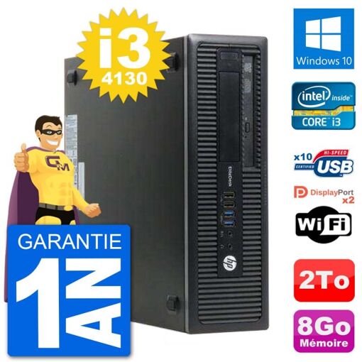 Laptop HP EliteDesk 800 G1 - Procesador Intel Core i3, 8GB de RAM, Disco Duro de 2TB, Windows 10, WiFi
