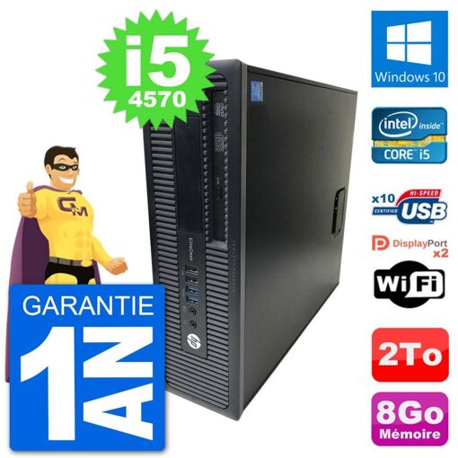 HP EliteDesk 800 G1 Core i5-4570, 8GB RAM, 2TB HDD, Windows 10, WiFi