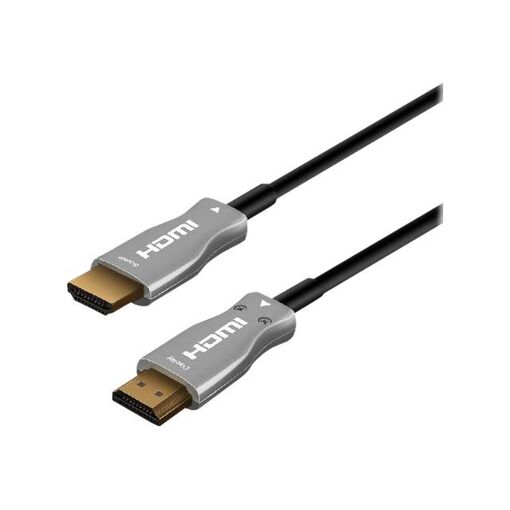 MCL HDMI Cable with Ethernet - 100m - Optical Fiber - Black - 4K Support, Active