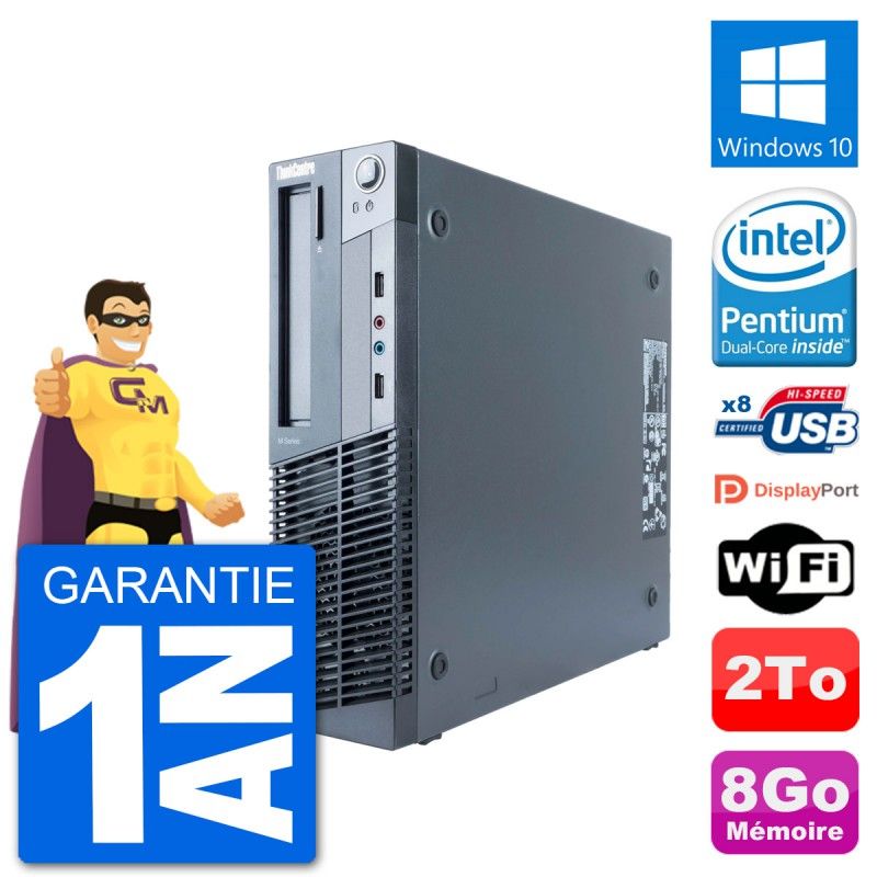 PC de escritorio Lenovo M91p SFF - Intel G630, 8GB de RAM, 2TB HDD, Windows 10, WiFi