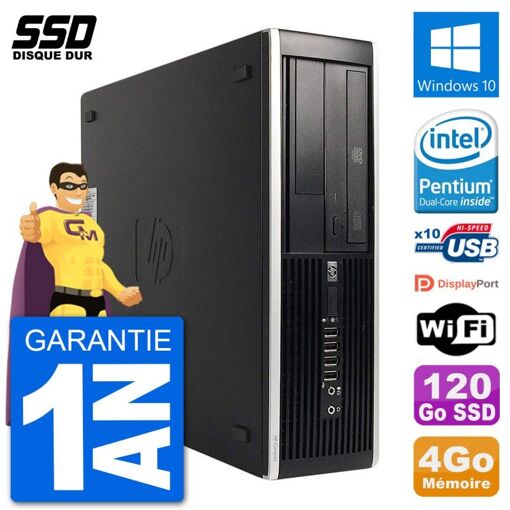 PC de sobremesa HP 8300 Elite SFF - Intel G630, 4GB RAM, 120GB SSD, Windows 10, WiFi
