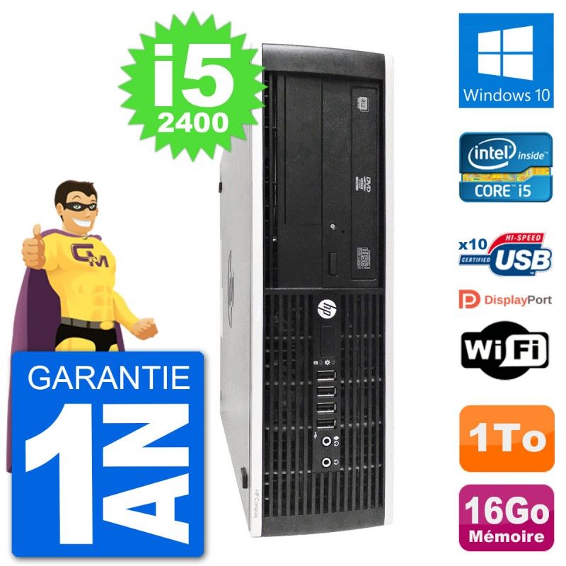 HP 8300 Elite SFF PC - Intel i5-2400, 16GB RAM, 1TB HDD, Windows 10