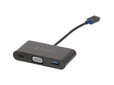 Adaptateur vidéo König USB-C vers VGA (KNC64760E02)