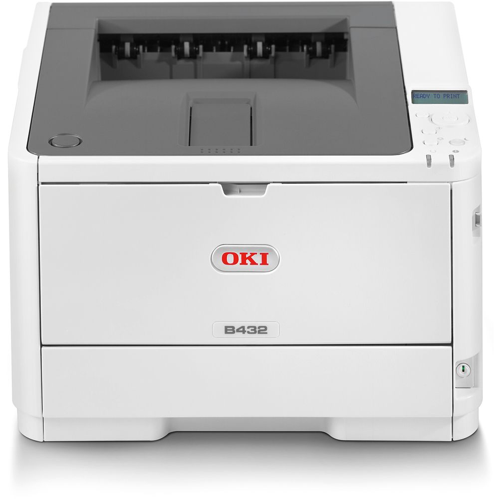 OKI B432dn Printer - Monochrome - A4/Legal - 1200 x 1200 dpi - Up to 40 ppm - 350-Sheet Capacity - USB 2.0, Gigabit LAN