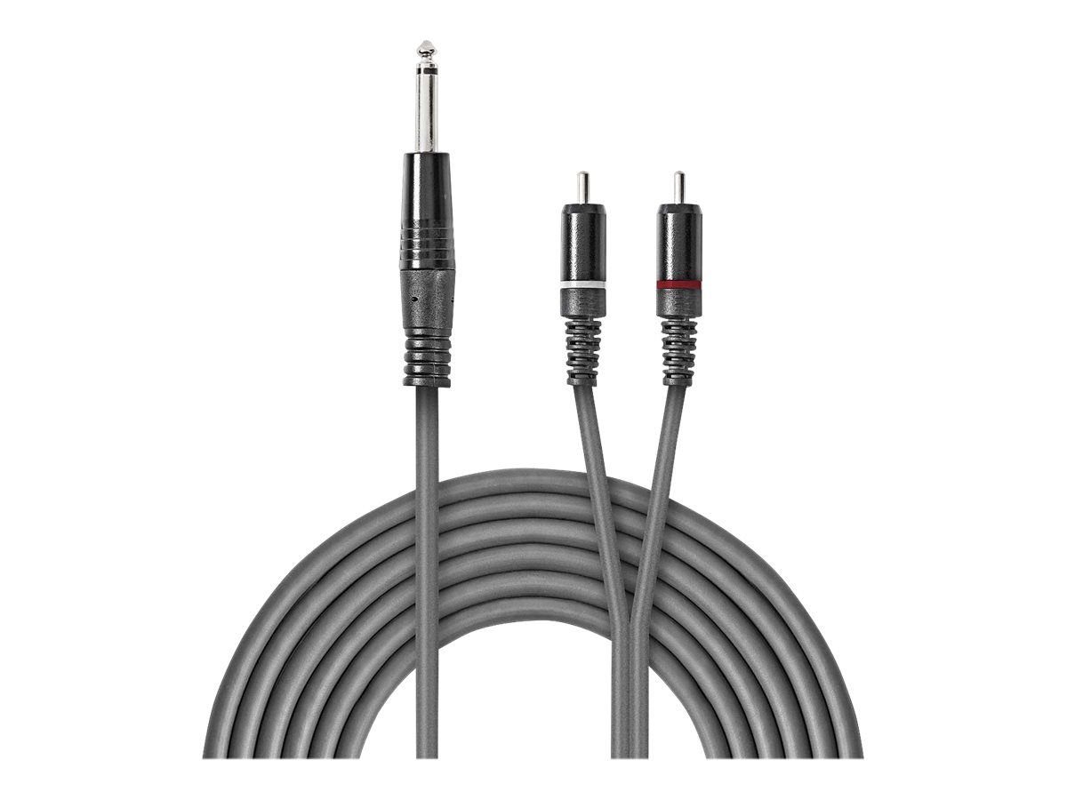 Nedis OnStage Audio Cable - 1.5m, Mono Male to RCA Male, Dark Grey