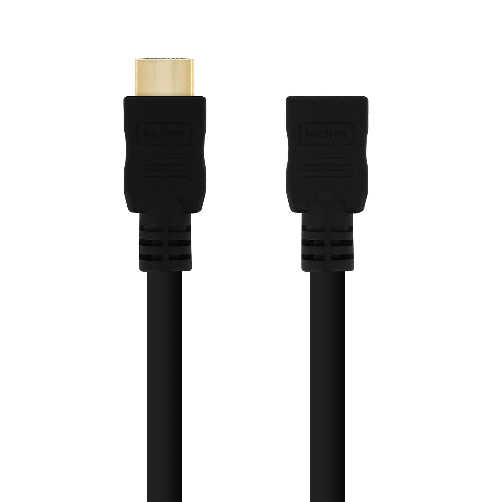 LinQ HDMI Extension Cable (Male to Female) with Audio/Video 4K Support, 1.5m Black