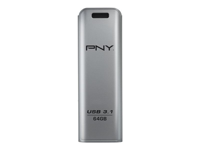 PNY Elite Steel USB Flash Drive - 64GB - USB 3.1