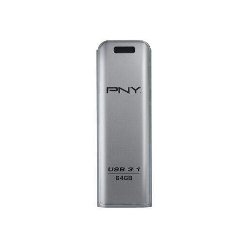 PNY Elite Steel USB Flash Drive - 64GB - USB 3.1