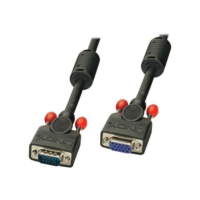 Cable de extensión VGA Lindy 5m Negro